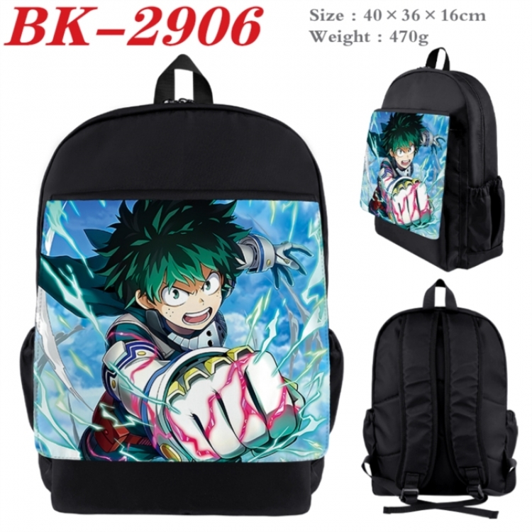 My Hero Academia Waterproof nylon canvas flip color picture backpack 40X36X16CM