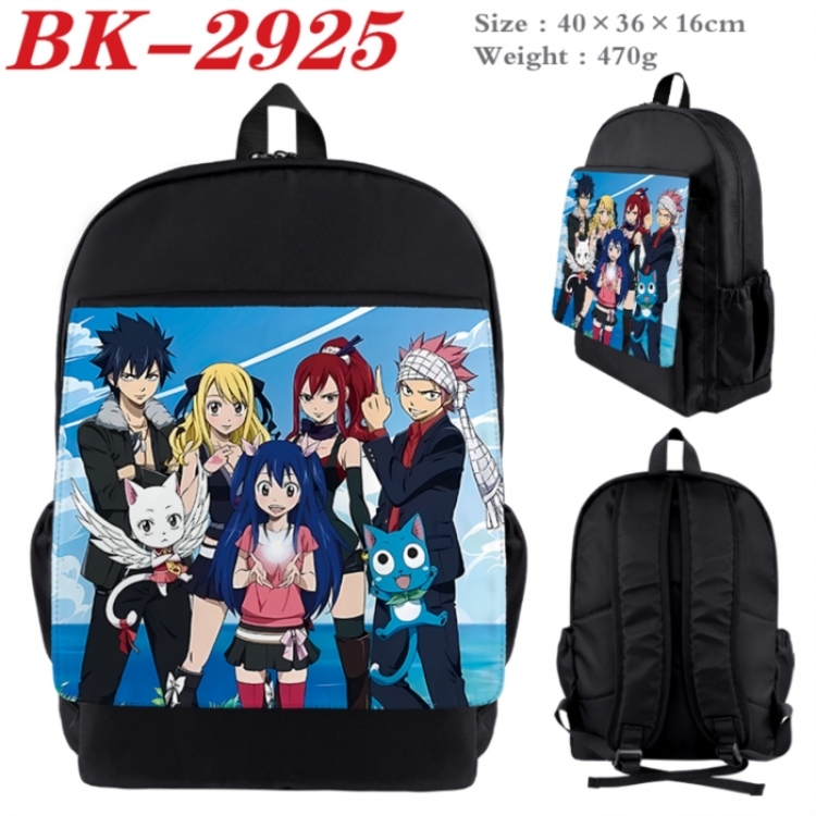 Fairy tail Waterproof nylon canvas flip color picture backpack 40X36X16CM
