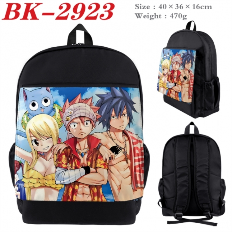 Fairy tail Waterproof nylon canvas flip color picture backpack 40X36X16CM