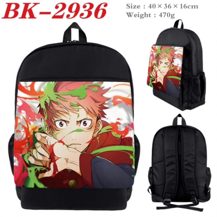 Jujutsu Kaisen Waterproof nylon canvas flip color picture backpack 40X36X16CM
