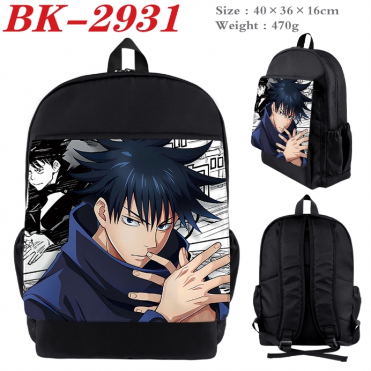 Jujutsu Kaisen Waterproof nylon canvas flip color picture backpack 40X36X16CM