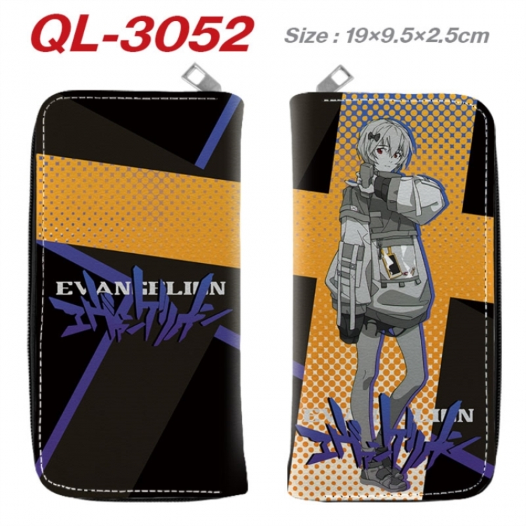 EVA  Anime peripheral PU leather full-color long zippered wallet 19.5x9.5x2.5cm