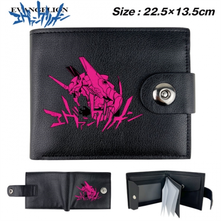EVA Animation snap fastener black pickup bag wallet 22.5X13.5CM