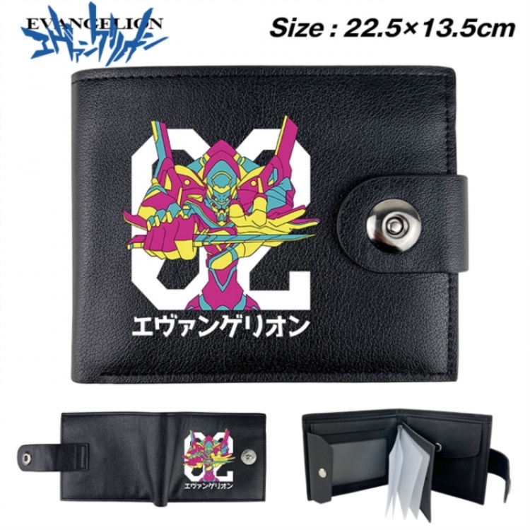 EVA Animation snap fastener black pickup bag wallet 22.5X13.5CM