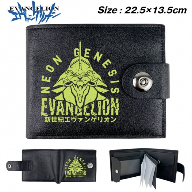 EVA Animation snap fastener black pickup bag wallet 22.5X13.5CM