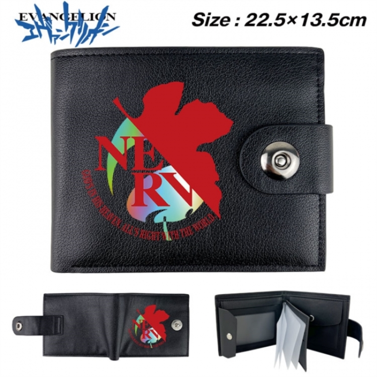 EVA Animation snap fastener black pickup bag wallet 22.5X13.5CM