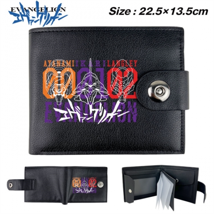 EVA Animation snap fastener black pickup bag wallet 22.5X13.5CM
