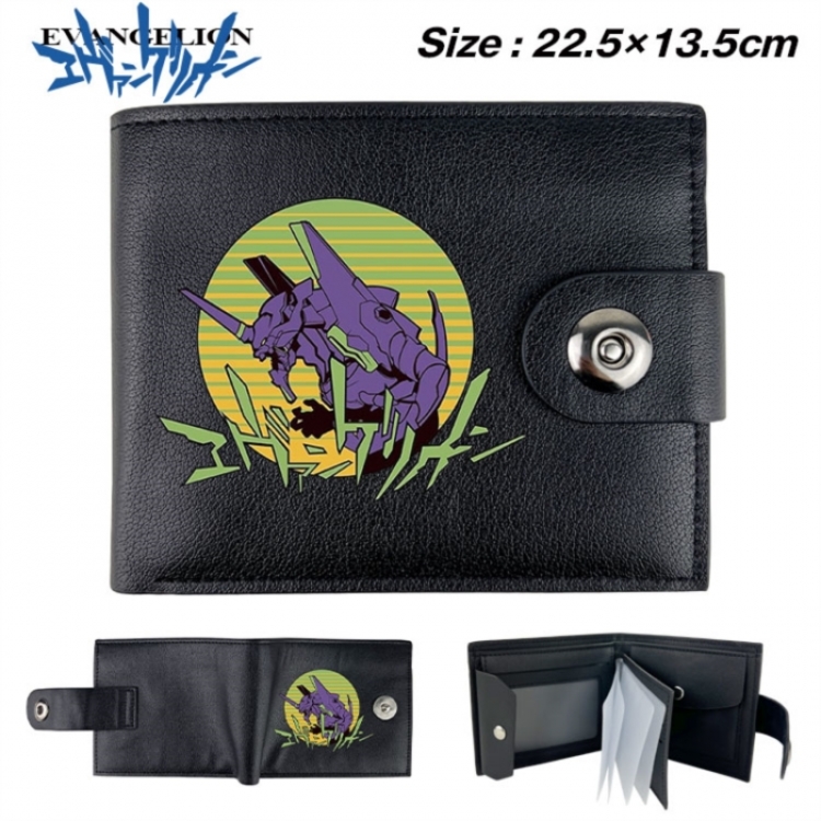 EVA Animation snap fastener black pickup bag wallet 22.5X13.5CM