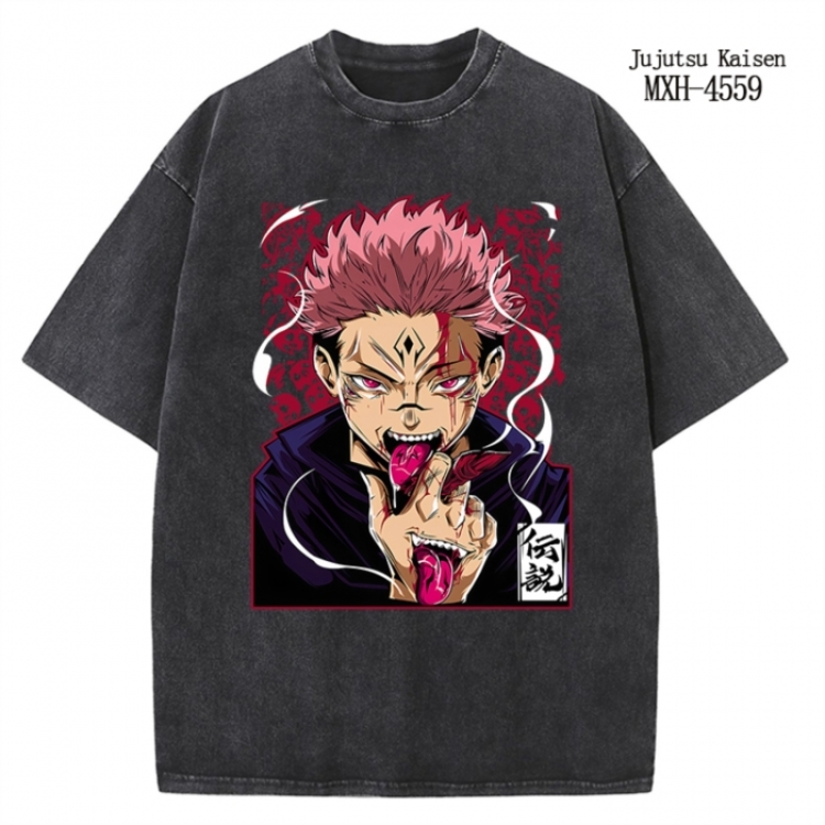 Jujutsu Kaisen Anime peripheral pure cotton washed and worn T-shirt from S to 2XL