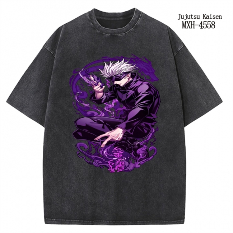 Jujutsu Kaisen Anime peripheral pure cotton washed and worn T-shirt from S to 2XL