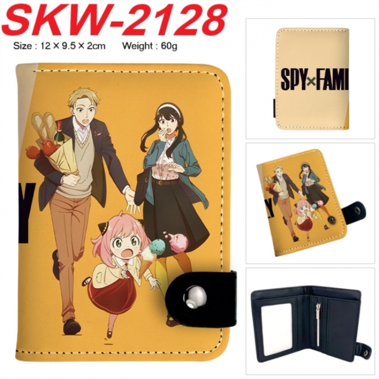 SPY×FAMILY Anime vertical button folding wallet 12X9.5X2CM 60g