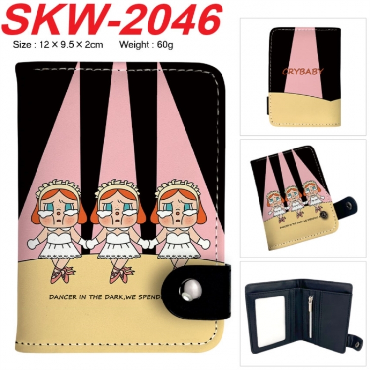 Cry Baby Anime vertical button folding wallet 12X9.5X2CM 60g