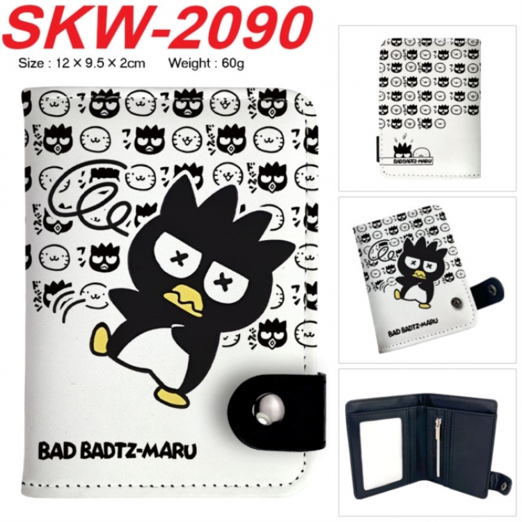 BAD BADTZ-MARU Anime vertical button folding wallet 12X9.5X2CM 60g