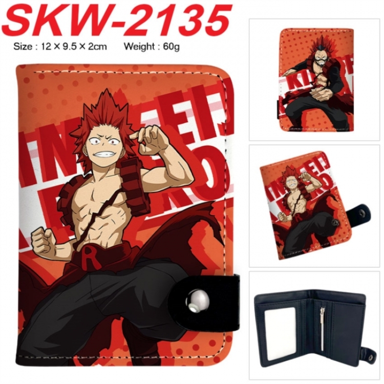My Hero Academia Anime vertical button folding wallet 12X9.5X2CM 60g