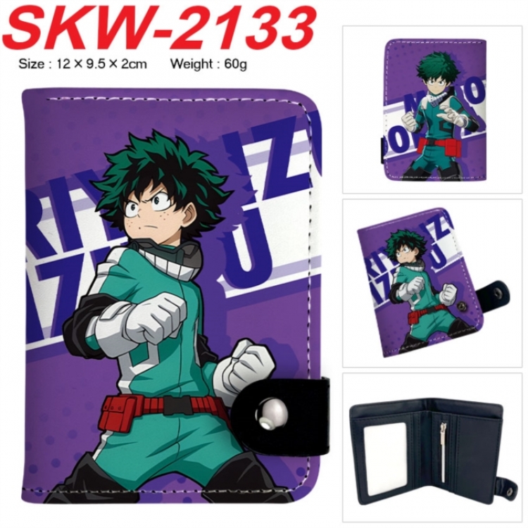 My Hero Academia Anime vertical button folding wallet 12X9.5X2CM 60g