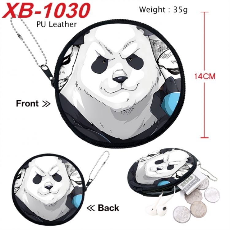 Jujutsu Kaisen Anime PU leather material circular zipper zero wallet 14cm