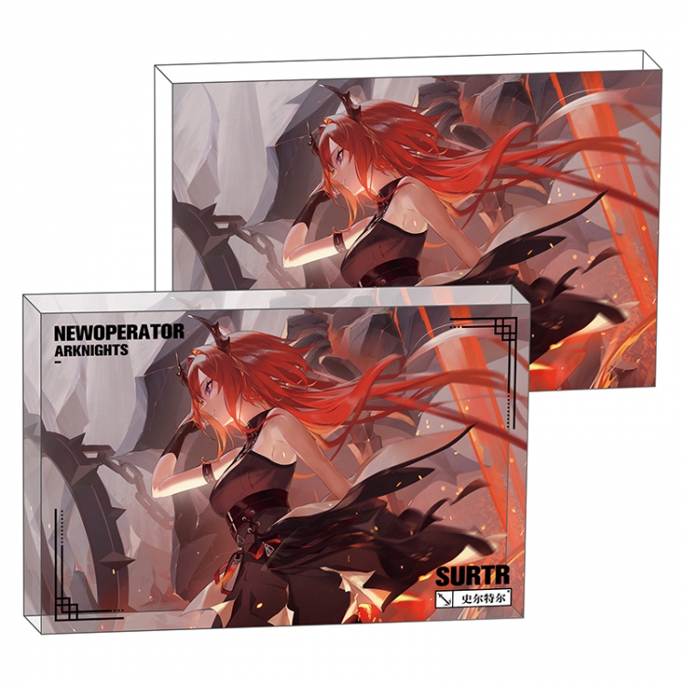 Arknights Anime game acrylic card brick desktop decoration 8X12X1.2cm