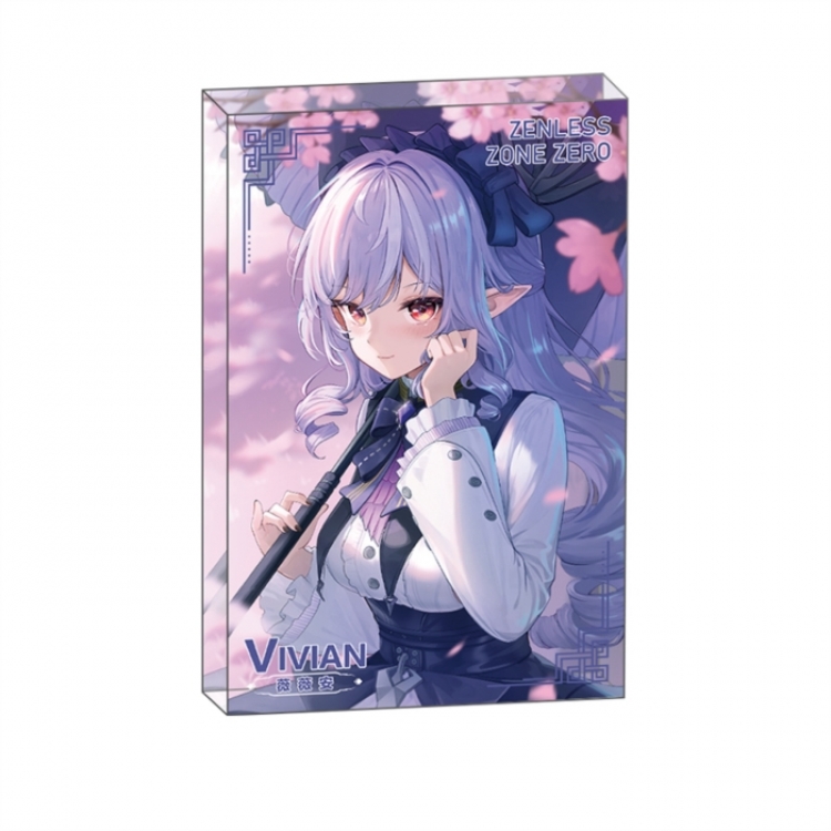 Zenless Zone Zero Anime game acrylic card brick desktop decoration 8X12X1.2cm