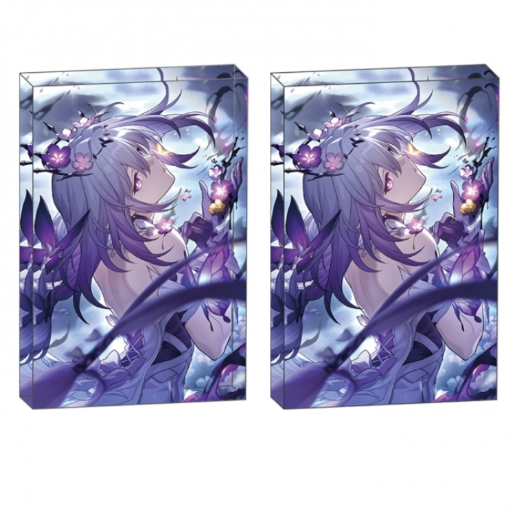  Honkai: Star Rail Anime game acrylic card brick desktop decoration 8X12X1.2cm