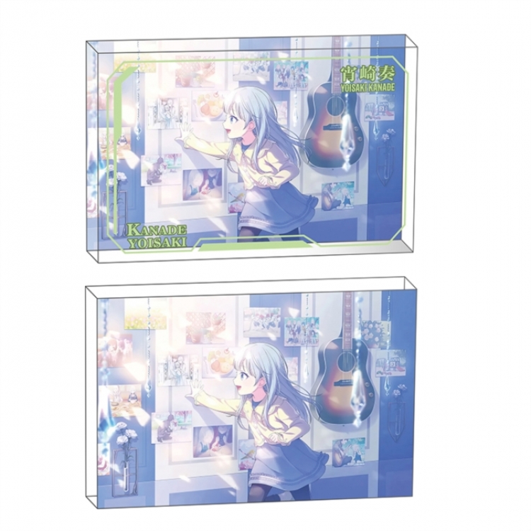 Xiaozaki's report Anime game acrylic card brick desktop decoration 8X12X1.2cm