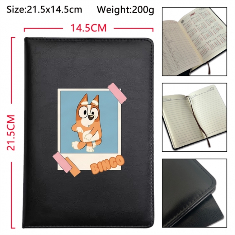 Bluey Anime Printed PU Car Thread Notebook Hard Cover 21.5x14.5cm