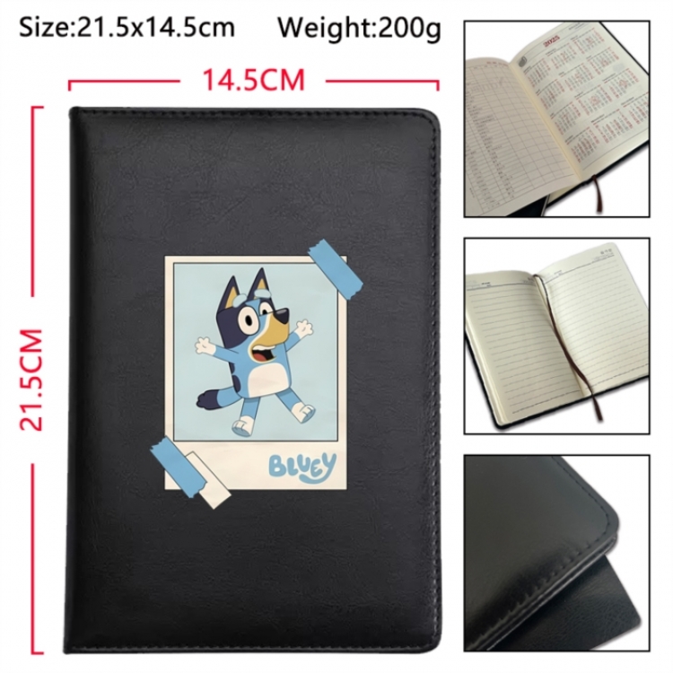 Bluey Anime Printed PU Car Thread Notebook Hard Cover 21.5x14.5cm