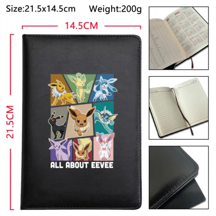 Pokemon Anime Printed PU Car Thread Notebook Hard Cover 21.5x14.5cm
