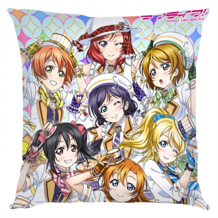 LoveLive Anime square full-color pillow cushion 45X45CM NO FILLING 