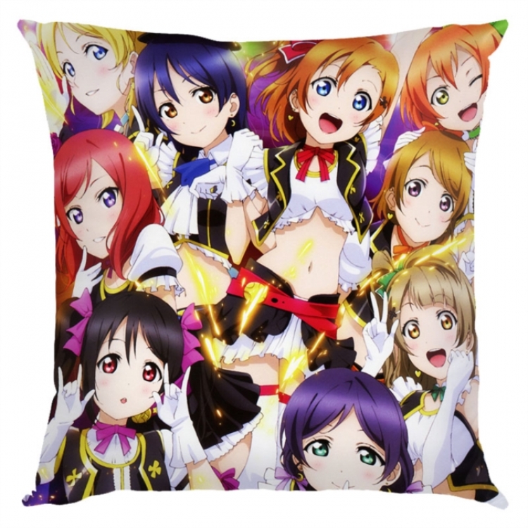 LoveLive Anime square full-color pillow cushion 45X45CM NO FILLING 