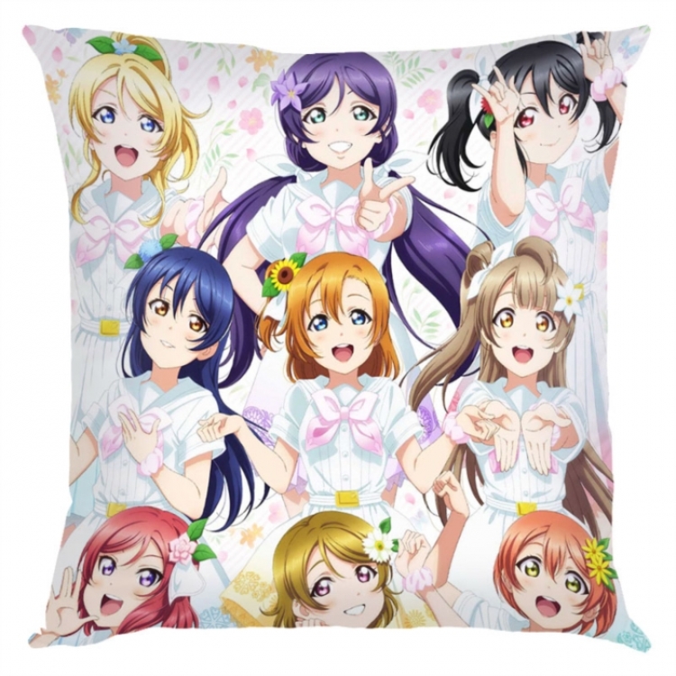LoveLive Anime square full-color pillow cushion 45X45CM NO FILLING 