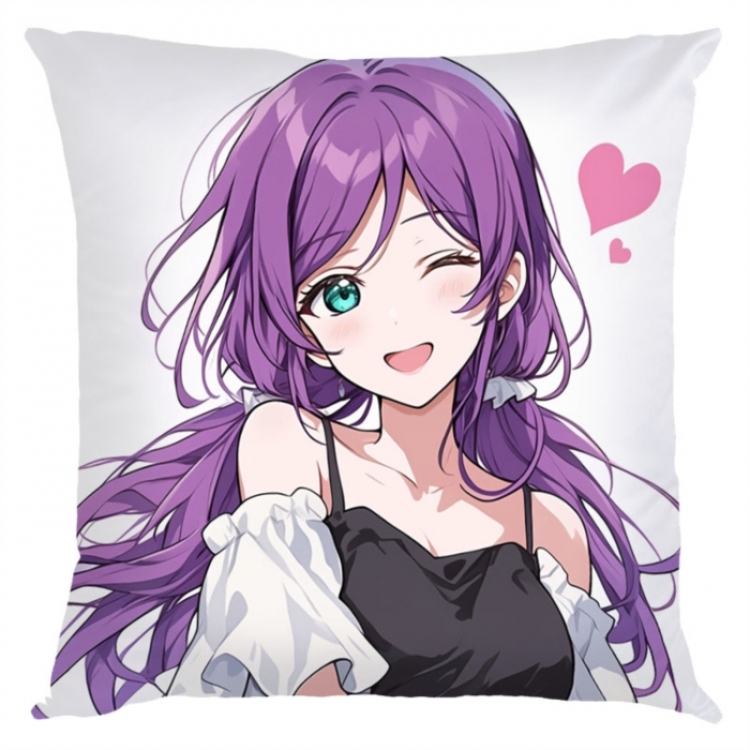 LoveLive Anime square full-color pillow cushion 45X45CM NO FILLING 