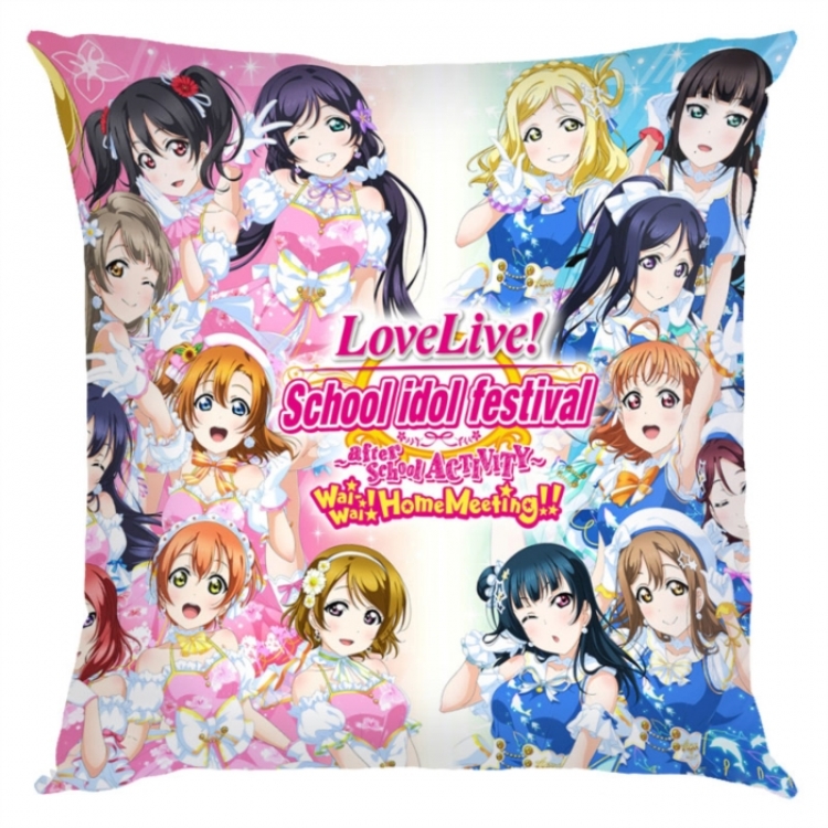 LoveLive  Anime square full-color pillow cushion 45X45CM NO FILLING 