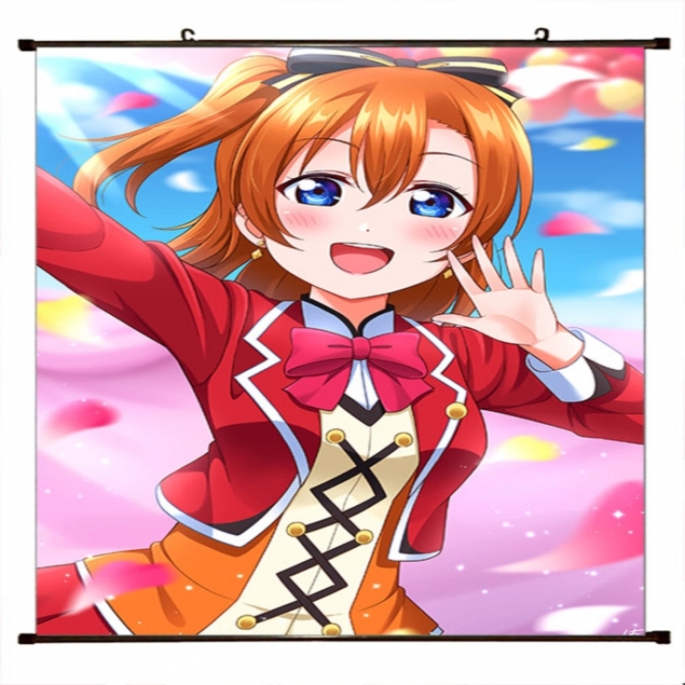 LoveLive Anime black Plastic rod Cloth painting Wall Scroll 60X90CM 