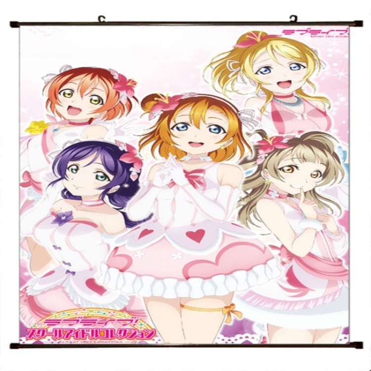 LoveLive Anime black Plastic rod Cloth painting Wall Scroll 60X90CM 