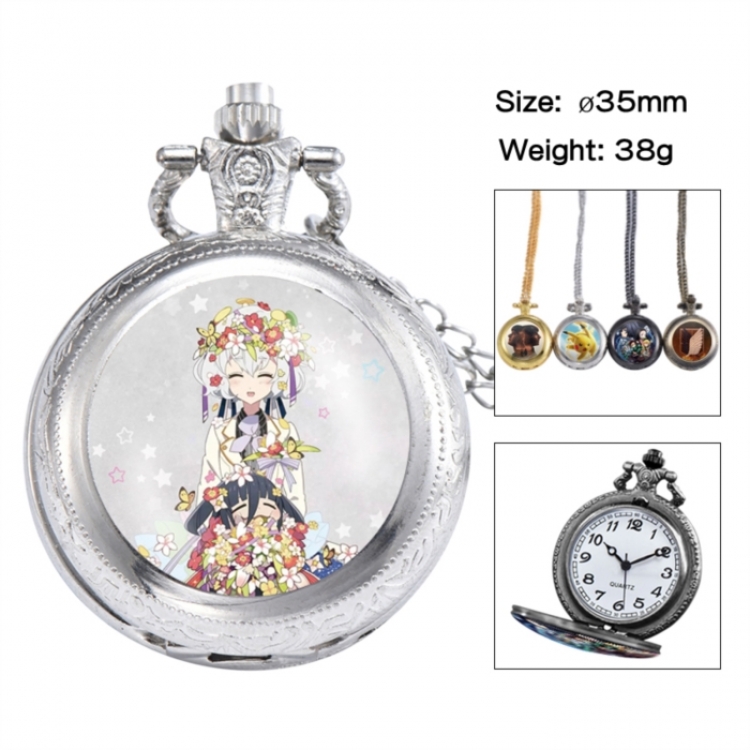 ZombieLandSaga Anime peripheral European and American retro flip pocket watch 35mm