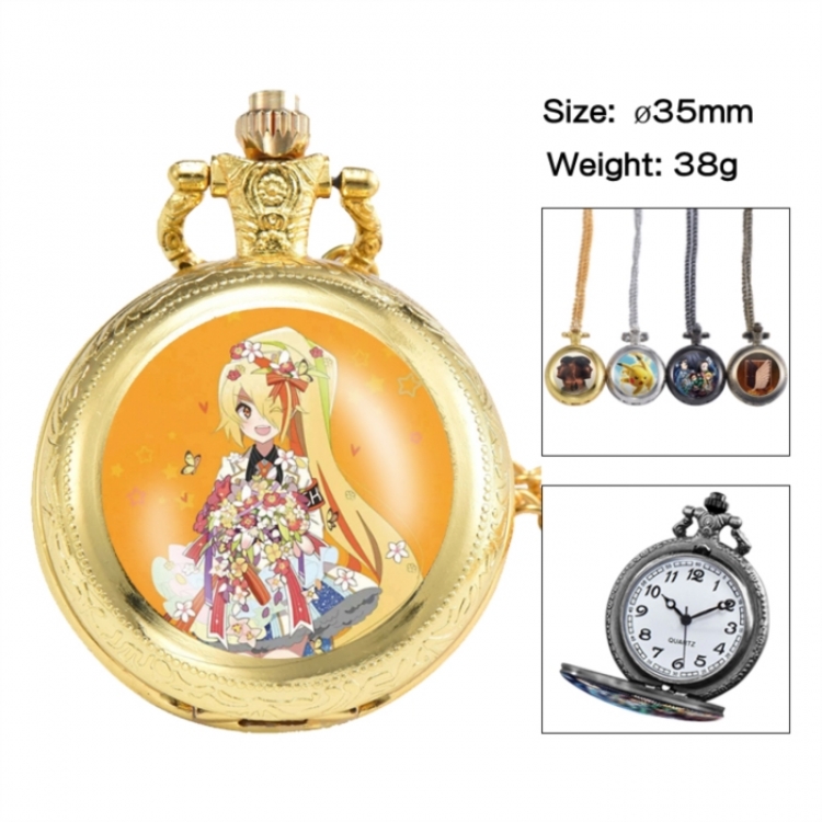 ZombieLandSaga Anime peripheral European and American retro flip pocket watch 35mm
