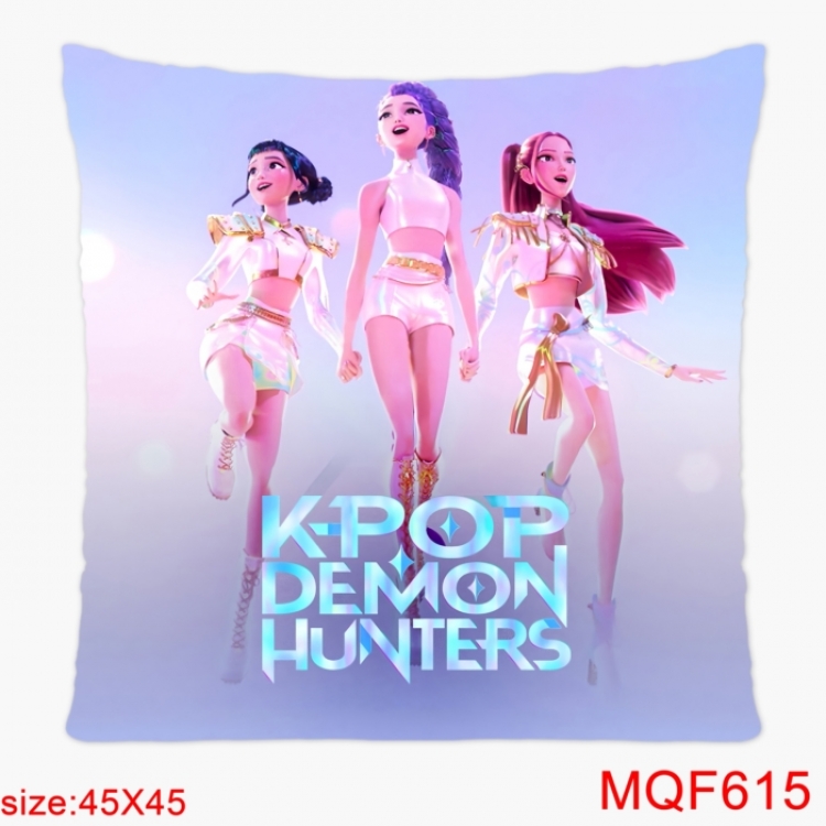 K-Pop Demon Hunters Anime square full-color pillow cushion 45X45CM NO FILLING 