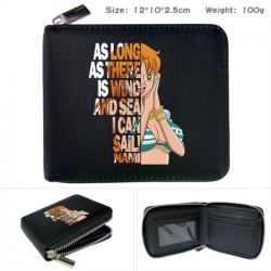 One Piece Anime zipper black l...
