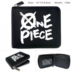 One Piece Anime zipper black l...