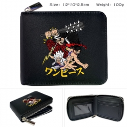 One Piece Anime zipper black l...