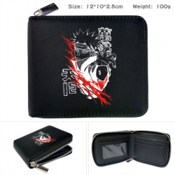Naruto Anime zipper black leat...