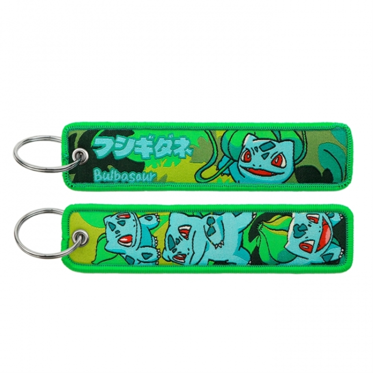 Pokemon Double sided color woven label keychain with thickened hanging rope 13x3cm 10G price for 5 pcs