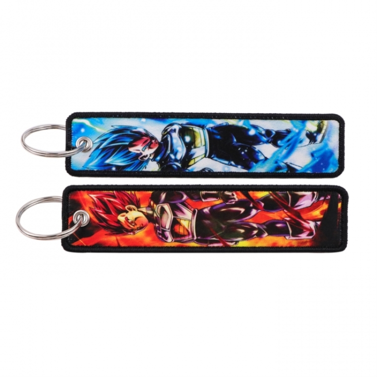 DRAGON BALL Double sided color woven label keychain with thickened hanging rope 13x3cm 10G price for 5 pcs
