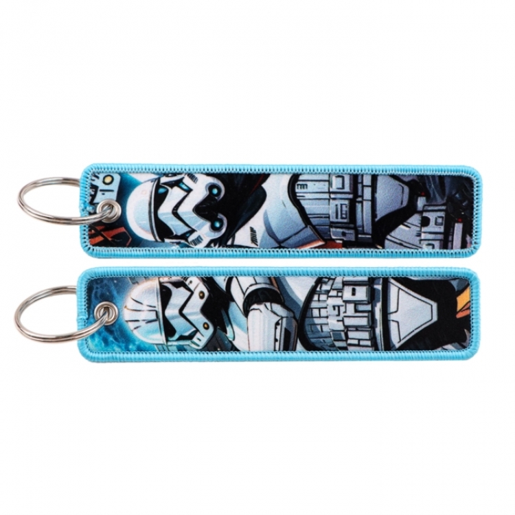 Star Wars Double sided color woven label keychain with thickened hanging rope 13x3cm 10G price for 5 pcs