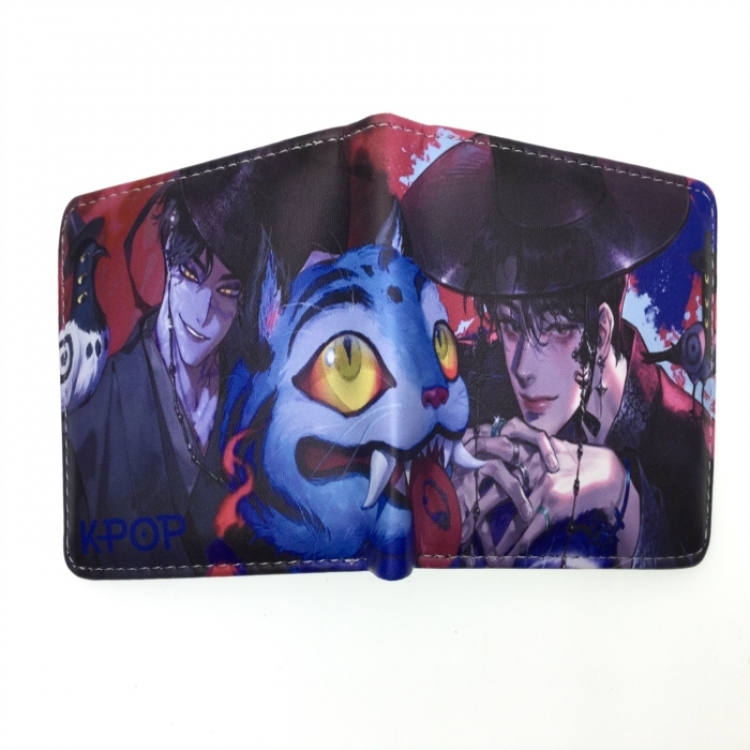 K-Pop Demon Hunters Anime two fold  Short wallet 11X9.5CM 60G 