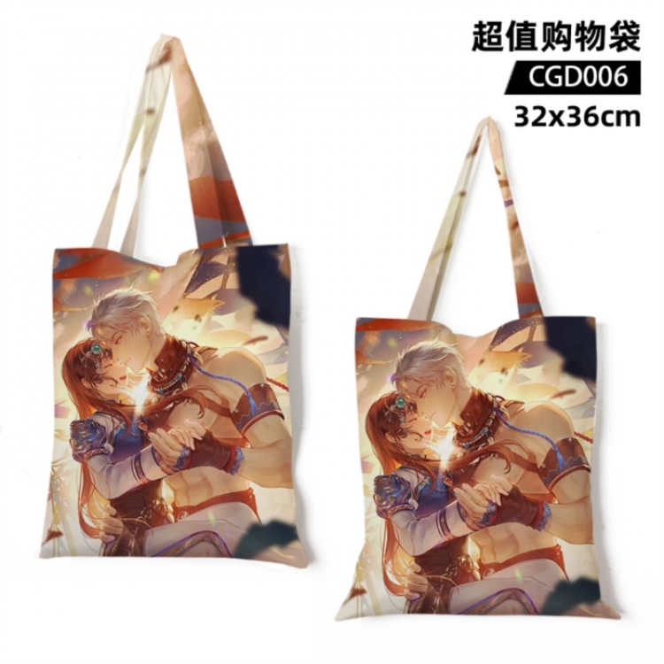 Love and Deepspace Anime Canvas Bag Shopping Bag 32X36CM
