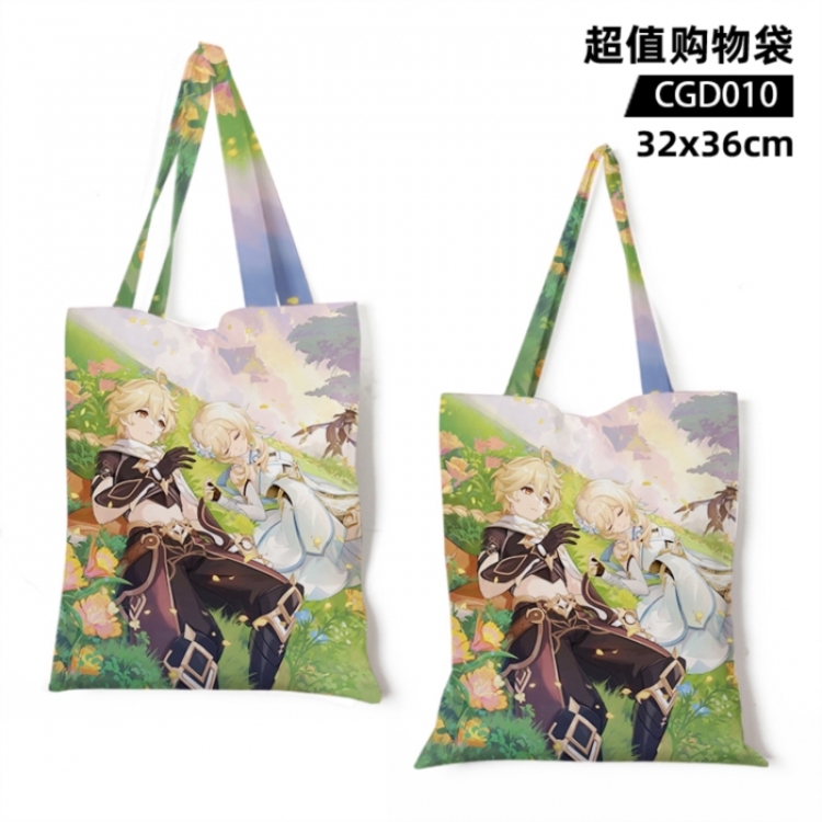 Genshin Impact Anime Canvas Bag Shopping Bag 32X36CM