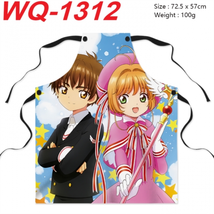 Card Captor Sakura Anime full-color printed apron 72.5x57cm