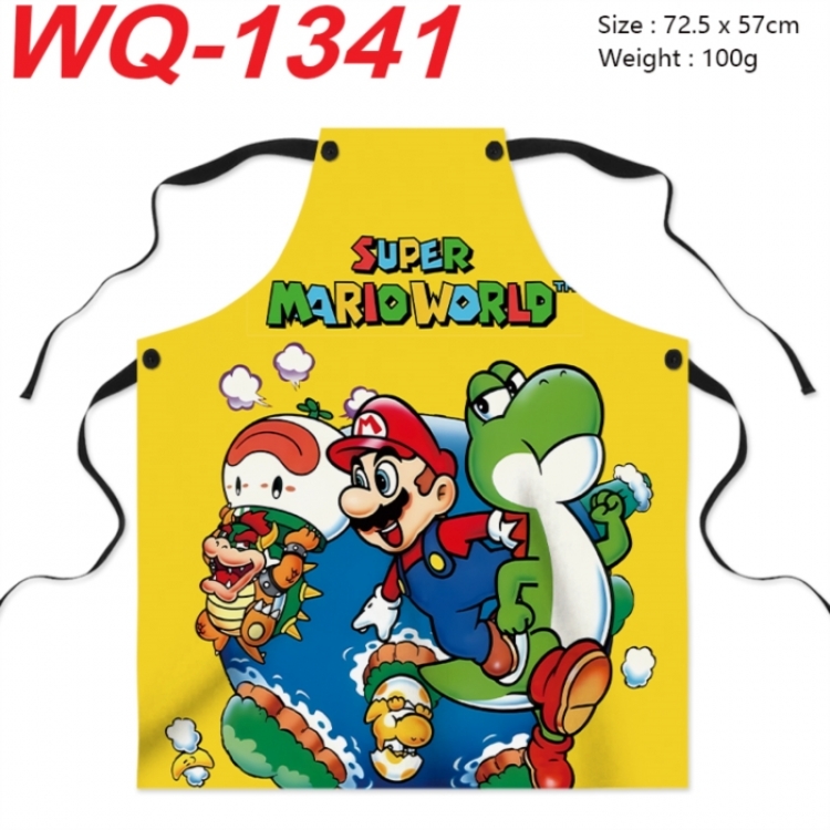 Super Mario Anime full-color printed apron 72.5x57cm
