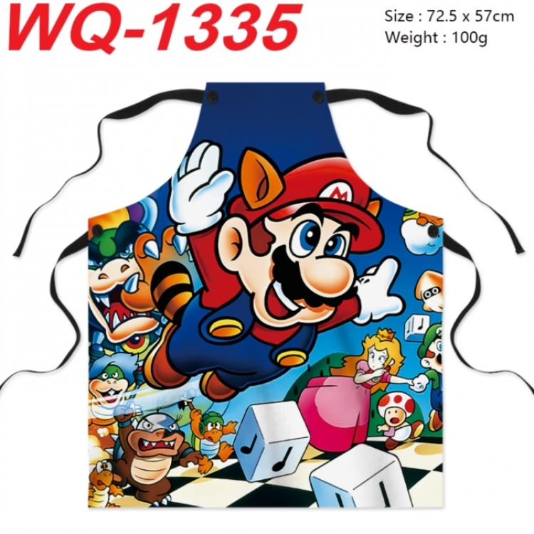 Super Mario Anime full-color printed apron 72.5x57cm
